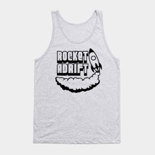 Rocket Adrift logo black and white Tank Top